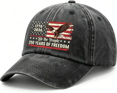 250 Year American Anniversary Hat - Adjustable Grey 250 Anniversary USA Hat with Eagle Liberty Bell Statue of Liberty Baseball Cap for Men Women Patriotic in Saudi Arabia