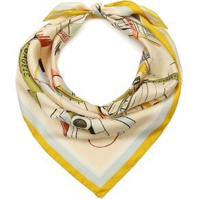 Kate Spade Womens Downtown Day Trip Silk Square Scarf, Stylish Fashion Accessory for Women in Kuwait