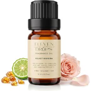 Velvet Riviera Fragrance Oil | Amber, Bergamot & Rose Notes | Long Lasting Scent Reed Diffuser Oil for Home, Office, Hotel, Spa, Car & Linen Spray | Pet Friendly IFRA Compliant, 10 ml in Saudi Arabia