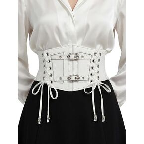 Lace-up Cinch Corset Belt Tied Waist Belts Elastic Renaissance Pirate Corsets Costume for Women in Saudi Arabia