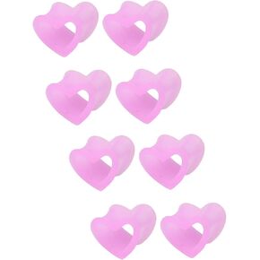 Silicone White Hollow Heart 4 Pairs Ear Skin Tunnels Flexible Stretching Set Hypoallergenic Soft Gauges Expander Kit Body Piercing Jewelry Men Women Tuneles De Oreja Para Hombre 4 mm(6 G) in Saudi Arabia