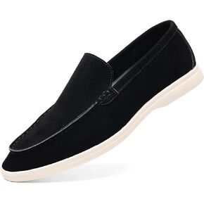 Coramtty Men's Casual Loafers Suede Comfort Moccasins Lightweight White Sole Slip On Daily Walking Driving Shoes in Saudi Arabia