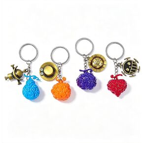 Anime Keychain Devil Fruit Design Gum Gum Fruit Charm Manga Inspired Anime Accessories Collectible Gift for Fans in Saudi Arabia