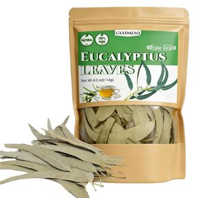 Dried Eucalyptus Leaves - 4oz (114g) Whole Leaf | Resealable Pouch | Botanical Ingredient for Aromatherapy & Tea Blends | Caffeine-Free Plant Material in Saudi Arabia