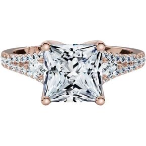 1–5 Ct Princess Cut Moissanite Engagement Ring VVS1 Colorless Eternity Ring for Women 10K 14K 18K Gold With Gold Purity XRF Report Card & 925 Silver Proposal Promise Anniversary Valentine Gift in Saudi Arabia