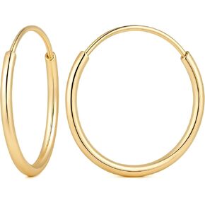 KKR Gold Hoop Earrings 14K Gold Earrings for Women 14K Gold Hoop Earring for Women Hoops 1.5mm Sleek Lightweight and Endlessly Versatile Hoops Earring for Womens in Saudi Arabia