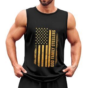 Men's Tank Top,God Family Steelers,Summer Undershirt Sleeveless Shirts Muscle Tops in Kuwait