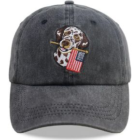Dog American USA Flag Hats for Men Women, Adjustable Embroidered Cotton Funny Animal Baseball Cap in Saudi Arabia