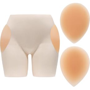 Hip Dip Pads,Silicone Hip Pads Adhesive for Women Reusable Butt Lift Invisible ＆ Traceless Beige in Saudi Arabia