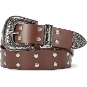 maikun Studded Belt for Women, Punk Rock Rivet Belt With Western Buckle Design Y2K Cool Style in Saudi Arabia