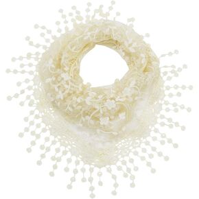 Neck Scarf for Women, Lightweight Womens Scarves Triangle Ladies Lace Scarfs with Fringes for Evening Wedding in Saudi Arabia
