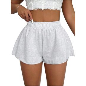 SOLY HUX Women's Summer Wide Leg Shorts Elastic High Waisted Casual Lounge Shorts in Kuwait