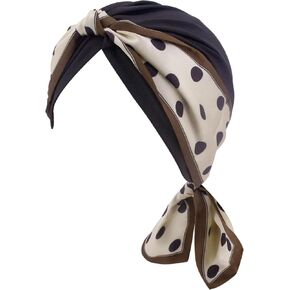 Erinaco Women Sparkle Sequin African Turban Bow Knot Pre-Tied Cap Pleated Ruffle Bonnet Beanie Hat Headwrap Skull Caps in Saudi Arabia