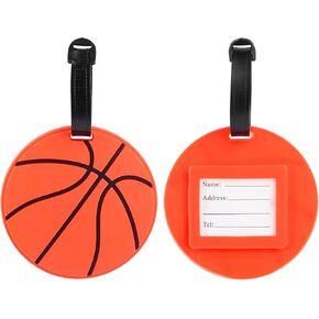 2 Pack Basketball Silicone Luggage Tags Funny for Travel Suitcases Backpacks Bags in Saudi Arabia