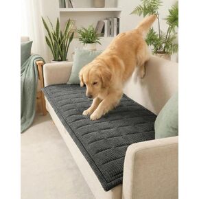 Couch Cover for Sofa and Dogs, Washable Waterproof Sofa Cover, Pet Couch Protector with Non Slip for 3 Cushion Couch Pet Friendly Furniture Cover(Dark Grey,27.6" x 83"/70 x 210cm) in Saudi Arabia