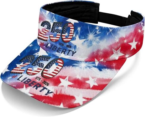 250 Anniversary USA Visor Hats for Women Men American Flag Sun Visor Hat Adjustable Packable in Saudi Arabia