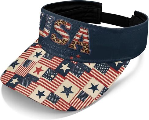 250 Anniversary USA Visor Hats for Women Men American Flag Sun Visor Hat Adjustable Packable in Saudi Arabia