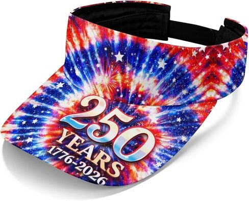 250 Anniversary USA Visor Hats for Women Men American Flag Sun Visor Hat Adjustable Packable in Saudi Arabia