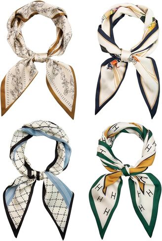 BEMYLV Head Scarf for Women Neck Scarves Purse Scarfs for Bag Silky Satin Hair Scarf Western Outfit in Saudi Arabia