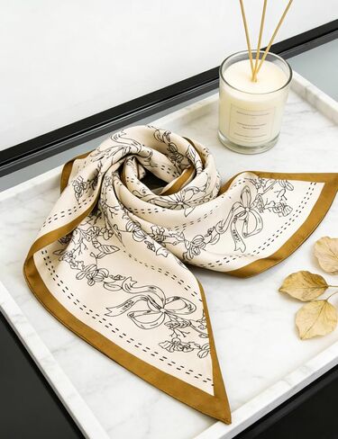 BEMYLV Head Scarf for Women Neck Scarves Purse Scarfs for Bag Silky Satin Hair Scarf Western Outfit in Saudi Arabia