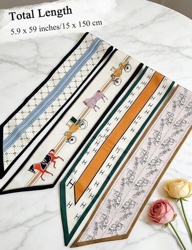BEMYLV Head Scarf for Women Neck Scarves Purse Scarfs for Bag Silky Satin Hair Scarf Western Outfit in Saudi Arabia