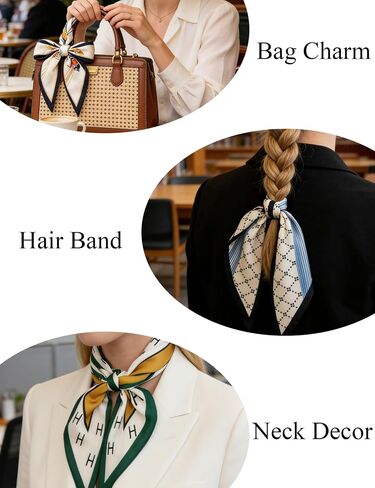 BEMYLV Head Scarf for Women Neck Scarves Purse Scarfs for Bag Silky Satin Hair Scarf Western Outfit in Saudi Arabia