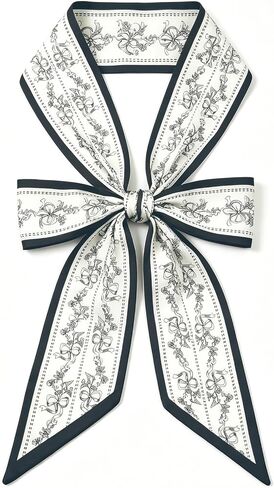Silky Satin Long Skinny Head Scarf for Women - Neck Hair Scarf, Purse Bag Belt Accessory, Silk Feeling, 57"x5" in Saudi Arabia