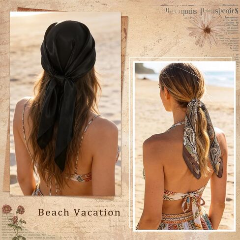 GERINLY 2 Pack Head Scarf for Women, Boho Hair Scarf Top, Large Bandana Hair Scarves Wrap in Kuwait