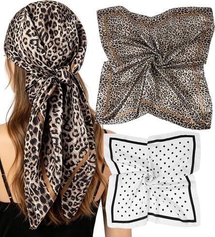 GERINLY 2 Pack Head Scarf for Women, Boho Hair Scarf Top, Large Bandana Hair Scarves Wrap in Kuwait