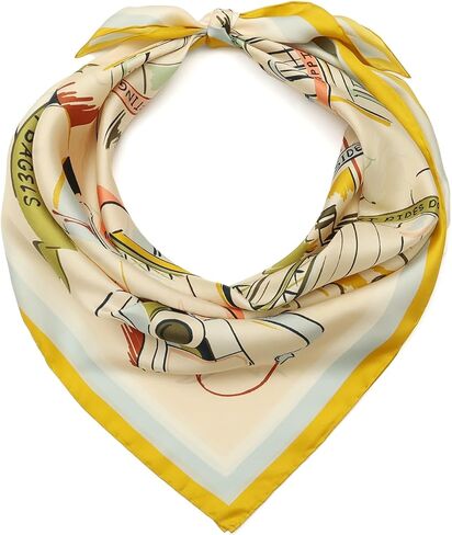 Kate Spade Womens Downtown Day Trip Silk Square Scarf, Stylish Fashion Accessory for Women in Kuwait