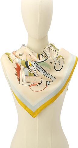 Kate Spade Womens Downtown Day Trip Silk Square Scarf, Stylish Fashion Accessory for Women in Kuwait