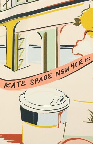 Kate Spade Womens Downtown Day Trip Silk Square Scarf, Stylish Fashion Accessory for Women in Kuwait