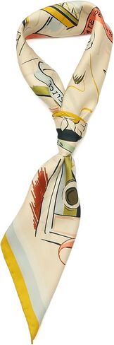 Kate Spade Womens Downtown Day Trip Silk Square Scarf, Stylish Fashion Accessory for Women in Kuwait