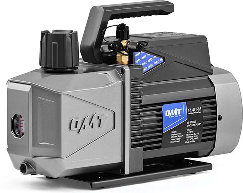 مضخة تفريغ Orion Motor Tech OMT 4cfm، مضخة تفريغ HVAC بمرحلة واحدة لأنظمة R12 R22 R134a R410a، مضخة تفريغ صغيرة 1/3hp 38 ميكرون لخدمة مكيف الهواء وتفريغ الراتنج وأكثر من ذلك، يتضمن الزيت in Kuwait