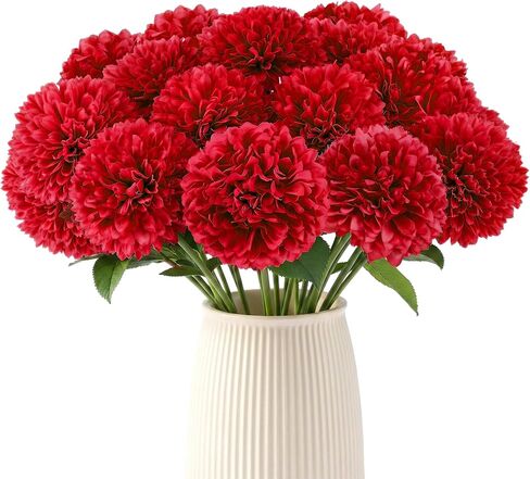 12 قطعة من الزهور الاصطناعية 4th من يوليو زهور الحرير الوطنية للديكور المنزلي أحمر أبيض أزرق زهور وهمية قطعة مركزية لطاولة اليوم التذكاري in Kuwait