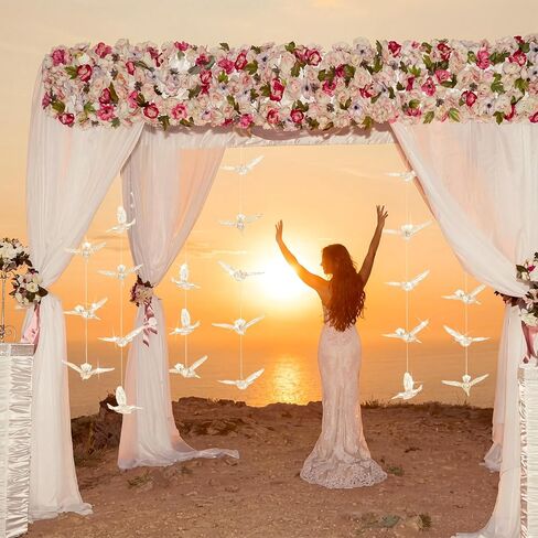 Novabright 30 Pcs Hummingbird Hanging Ornaments Acrylic Crystal Hummingbird Wedding Decor Suncatchers Hanging Ceiling Decor Bird Figurines Ornaments for Trees Wedding Stage Home Decoration in Kuwait