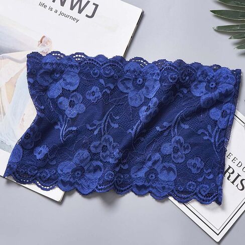 5 Pieces Women Lace Bandeau Bra Tube Top Strapless Elastic No Sponge Pad No Underwire Bra for Women Daily Favor in Saudi Arabia