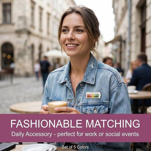 5 Pieces My Social Battery Pin,My Social Battery Slider Pin,Brooch,Pin My,Mood Energy,With An Alloy Sliding Mechanism,Alloy Slider Mechanism For Easy Adjustment in Saudi Arabia