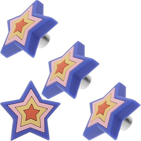 Healeved Silicone Cartoon Drawer Handles for ’ Cabinets, 4pcs Pentagram Soft Cabinet Pulls, Protective Non-Slip Door Knobs for ’s Room Furniture in Kuwait