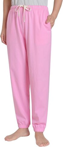 Women's Petite Joggers Cotton Knit Pajama Pants Soft Comfy in Saudi Arabia