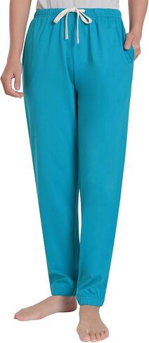 Women's Petite Joggers Cotton Knit Pajama Pants Soft Comfy in Saudi Arabia