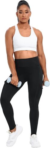 Vivian Workout Cargo Leggings with Pockets for Women Hidden Scrunch Butt Lifting Leggings High Waisted Gym Yoga Pants in Saudi Arabia