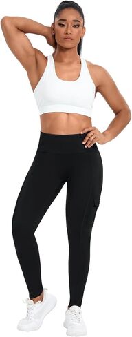 Vivian Workout Cargo Leggings with Pockets for Women Hidden Scrunch Butt Lifting Leggings High Waisted Gym Yoga Pants in Saudi Arabia