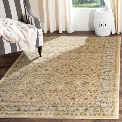 SAFAVIEH Florenteen Collection 5'1" x 7'7" Ivory/Grey FLR126 Traditional Oriental Non-Shedding Living Room Bedroom Area Rug in Kuwait