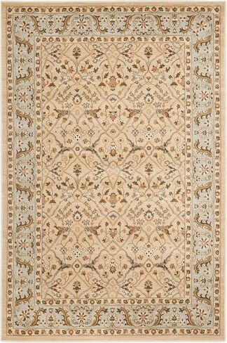 SAFAVIEH Florenteen Collection 5'1" x 7'7" Ivory/Grey FLR126 Traditional Oriental Non-Shedding Living Room Bedroom Area Rug in Kuwait