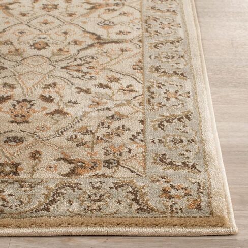 SAFAVIEH Florenteen Collection 5'1" x 7'7" Ivory/Grey FLR126 Traditional Oriental Non-Shedding Living Room Bedroom Area Rug in Kuwait