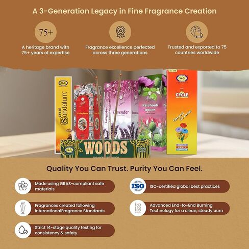 Flute Jasmine Incense Sticks – Floral Incense for Relaxation, Emotional Comfort & Graceful Evenings - 8 Sticks/Pack, 25 Packs/Box (9 Inch, 200 Sticks) | 40 Minutes Burn Time in Saudi Arabia