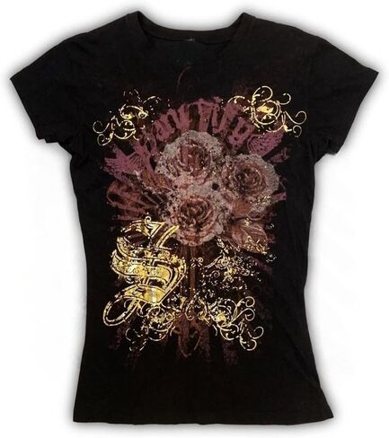 Vintage Graphic Tees 2000s Tops Teen Girls Y2k Grunge Shirts Alt Emo Clothes Women Whimsy Twee Short Sleeve Top in Saudi Arabia