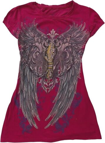 Vintage Graphic Tees 2000s Tops Teen Girls Y2k Grunge Shirts Alt Emo Clothes Women Whimsy Twee Short Sleeve Top in Saudi Arabia