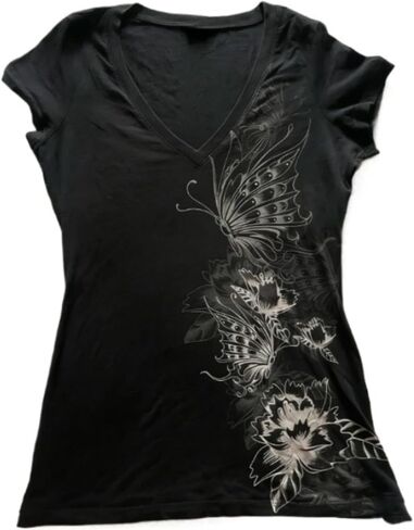 Vintage Graphic Tees 2000s Tops Teen Girls Y2k Grunge Shirts Alt Emo Clothes Women Whimsy Twee Short Sleeve Top in Saudi Arabia